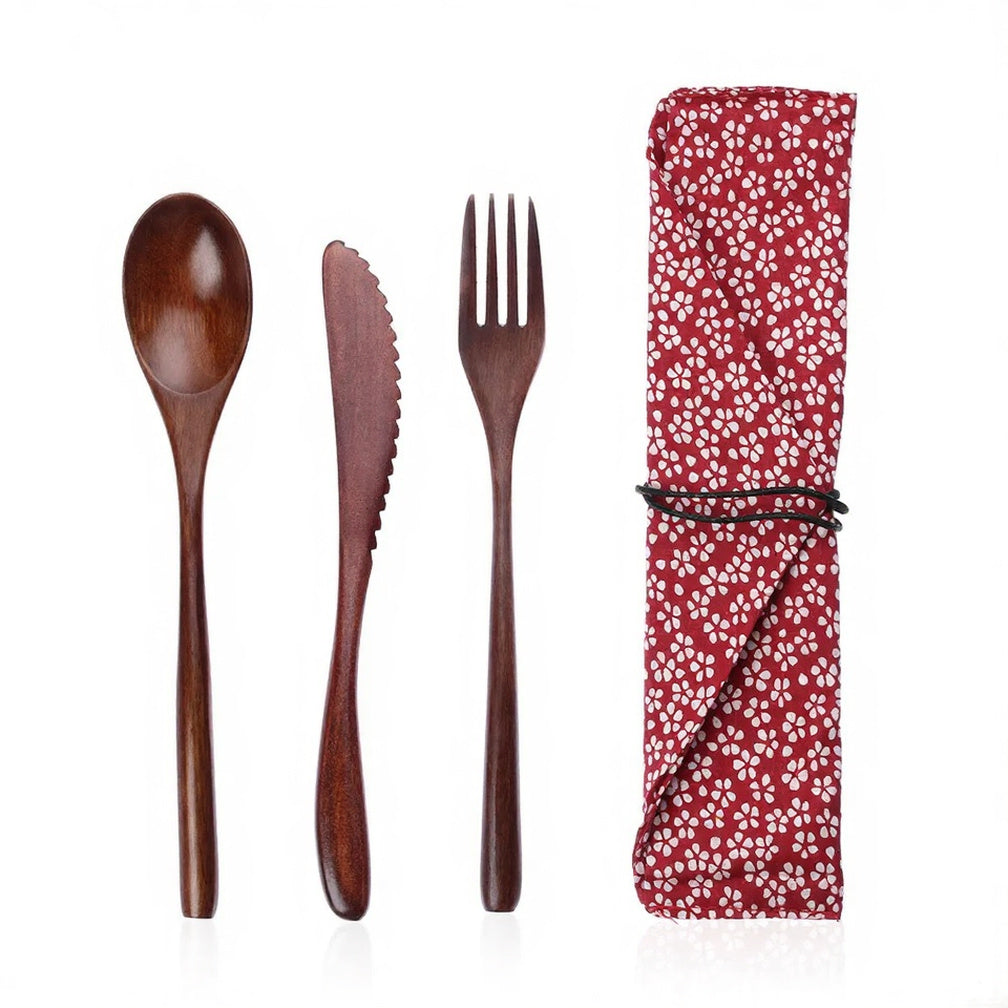 VerdeNomad™ Portable Bamboo Cutlery Set